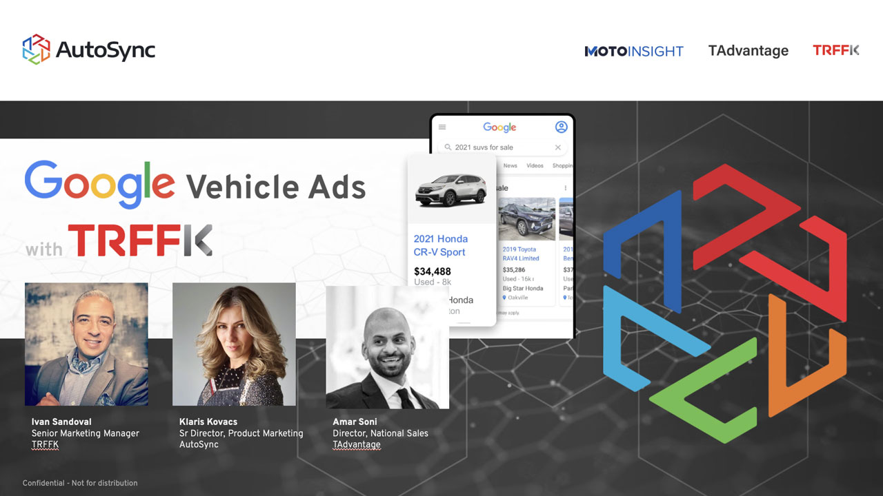 Cover image for journey to google vehicle ads webinar with pictures of panelists